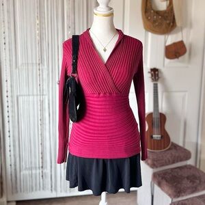 vintage silk blend knit sweater top